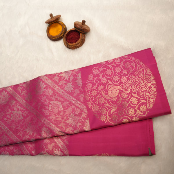 Pure Kanchipuram Pattu Saree with Cross Kodimal Design