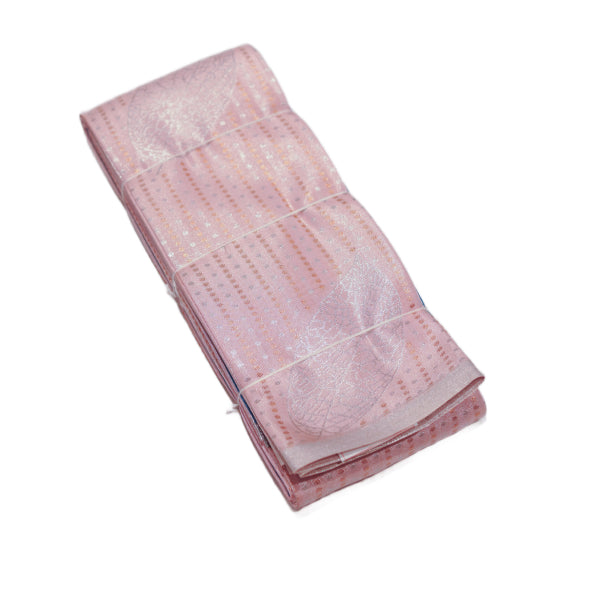 Silk Cotton Tissues Saree with Copper with Silver Zari Leaf Design