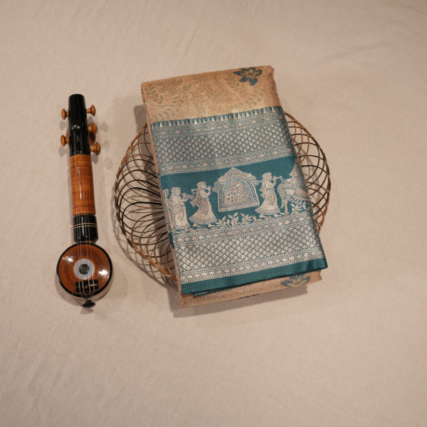 Pallukku Design Tissue Sarees with Floral and Leaf Design