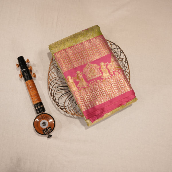 Pallukku Design Tissue Sarees with Floral and Leaf Design