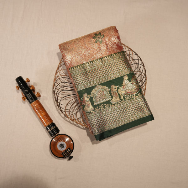 Pallukku Design Tissue Sarees with Floral and Leaf Design