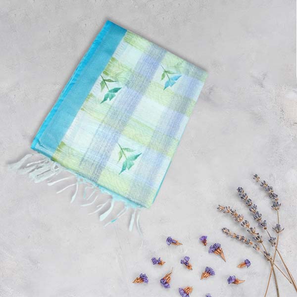 Staple Silk Sarees with Thread Weaving Hand Painted Sarees