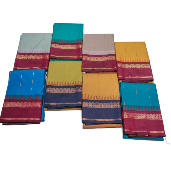 Dupion Silks Saree with Jari Pathi Design