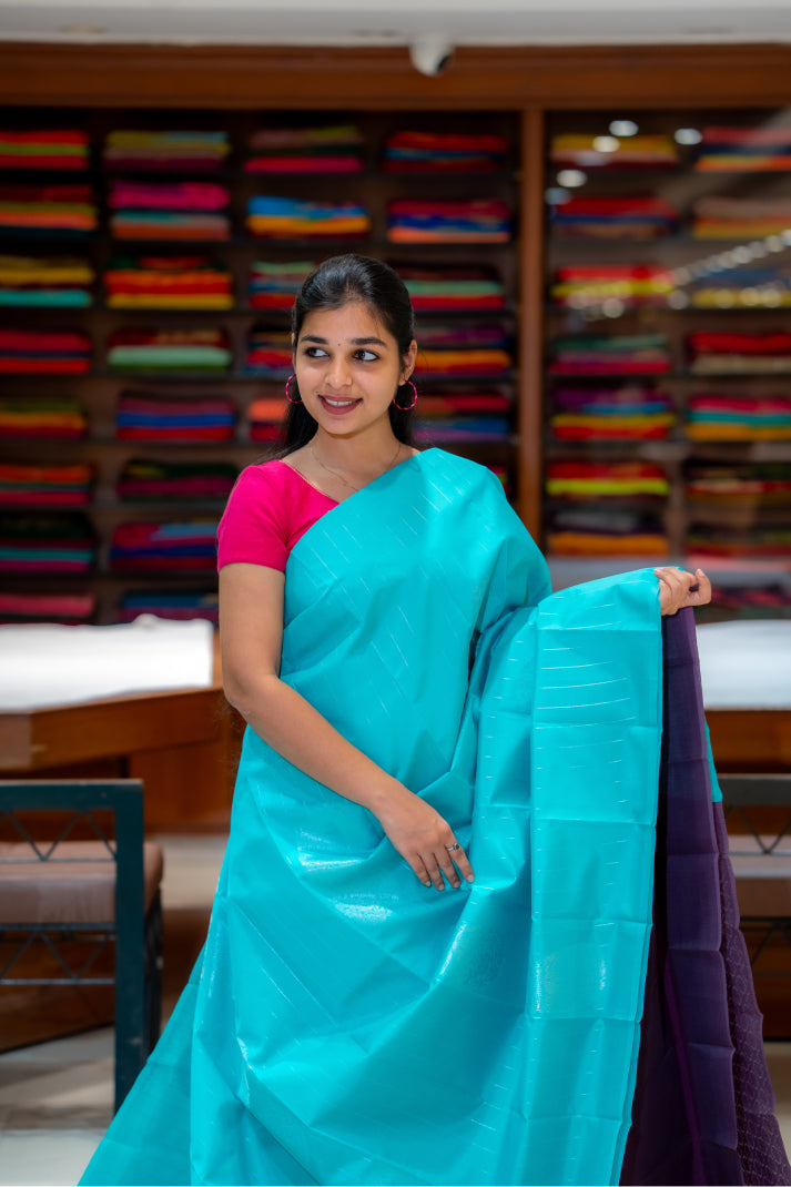 Silver Line Fancy with Mango Design