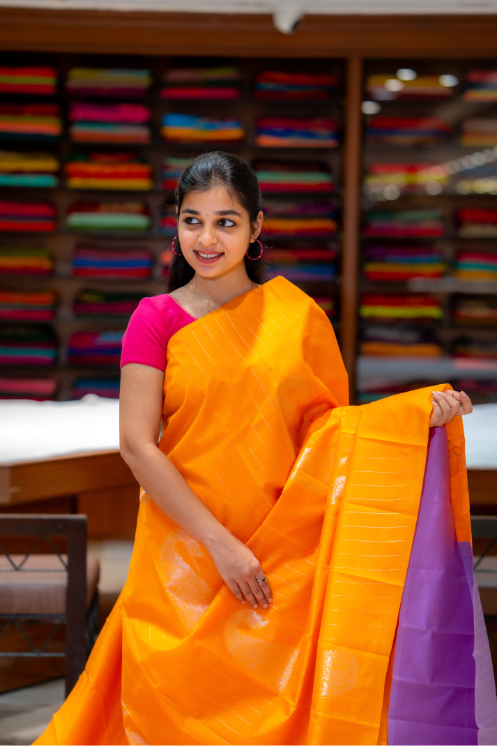 Silver Line Fancy with Mango Design