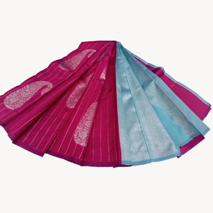 Silver Line Fancy with Mango Design