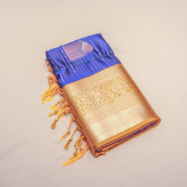 Soft Silk Yarn Sarees with Vaira Oosi With Mango Leaf Design