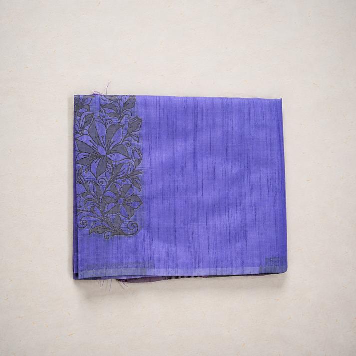 Semi Dupion Silk Saree with Flower Antic Weaving Design