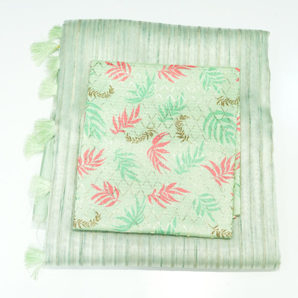 Slub Organza Sarees with Line Weaving Body Design