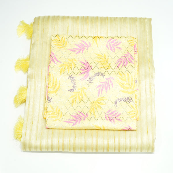 Slub Organza Sarees with Line Weaving Body Design