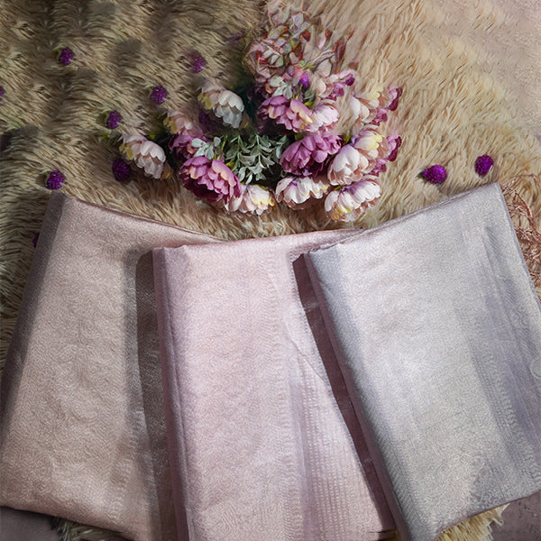 Floral Pastel Color Silk Saree