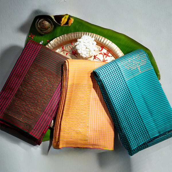 Checked Silk Saree