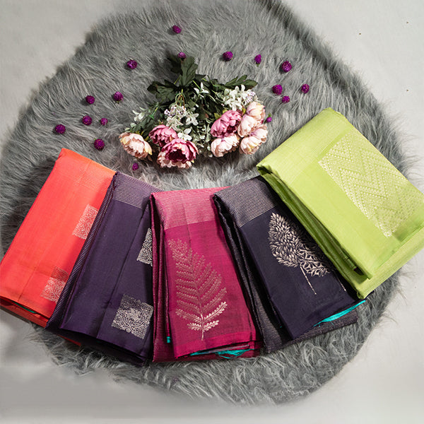 Box Floral Desing Silk Sarees