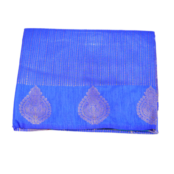 Semi Raw Silk Mango Saree with Striped Zari Line in Body Design