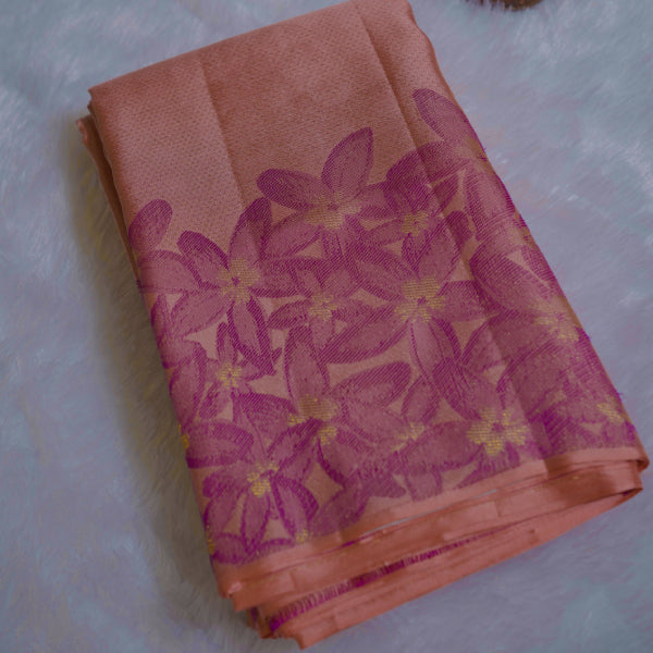 Pure Silk Sarees with Matte Finish Golden Zari Look