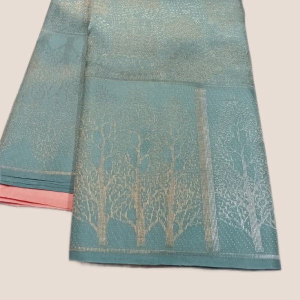 Pure Pattu Silk Sarees with Triangle Design, Coin Golden Zari