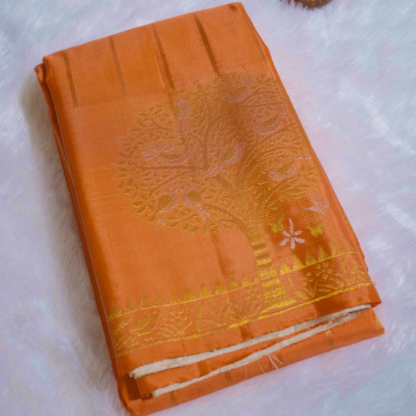 Pure Pattu Silks Sarees with Golden Zari with Line Design
