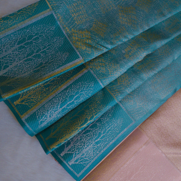 Pure Pattu Silk Sarees with Triangle Design, Coin Golden Zari