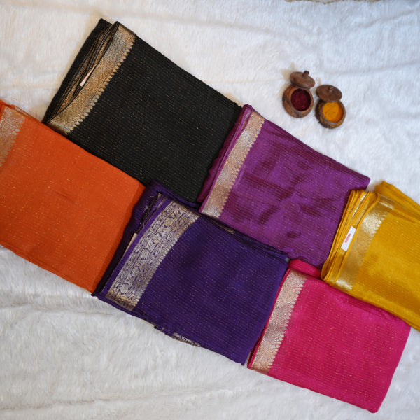 Vishcos Jarket Sarees with Zari Vaira Usi