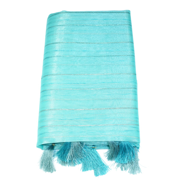 Organza Sarees with Striped Zari Line With Slub Line Design Body