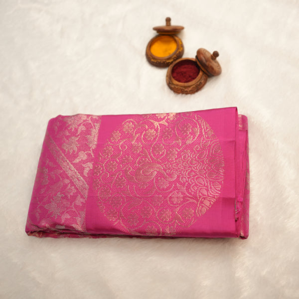 Pure Kanchipuram Pattu Saree with Cross Kodimal Design