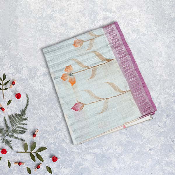 Staple Silk Sarees with Zari Weaving & Hand Painted Sarees