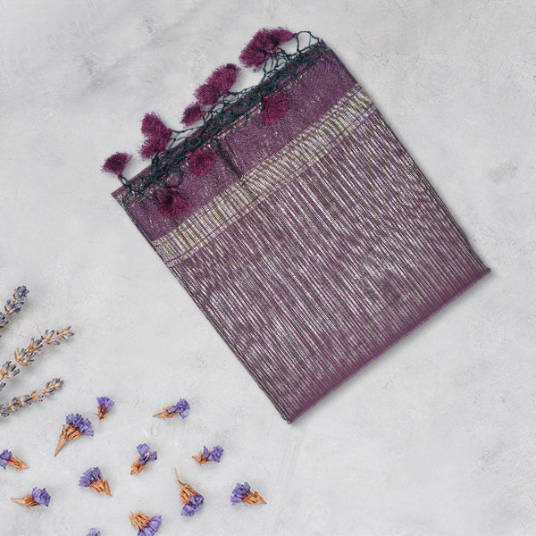 Tissues and Kora Mix Saree with Copper Zari & Brocket Design Blouse