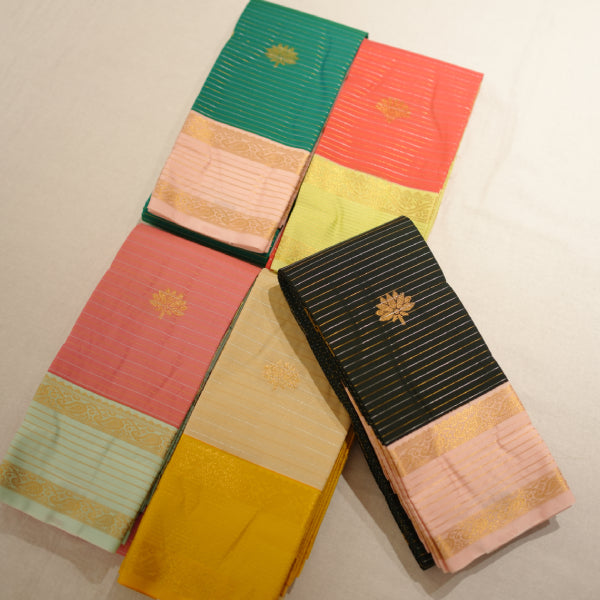 Fancy Pattu Sarees with Silver with Gold Zari Design