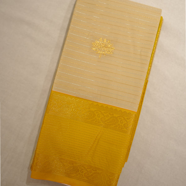Fancy Pattu Sarees with Silver with Gold Zari Design