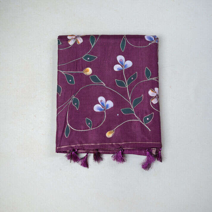 Tussar Silk Saree With Vaira Vusi Model Copper Zari Weaving