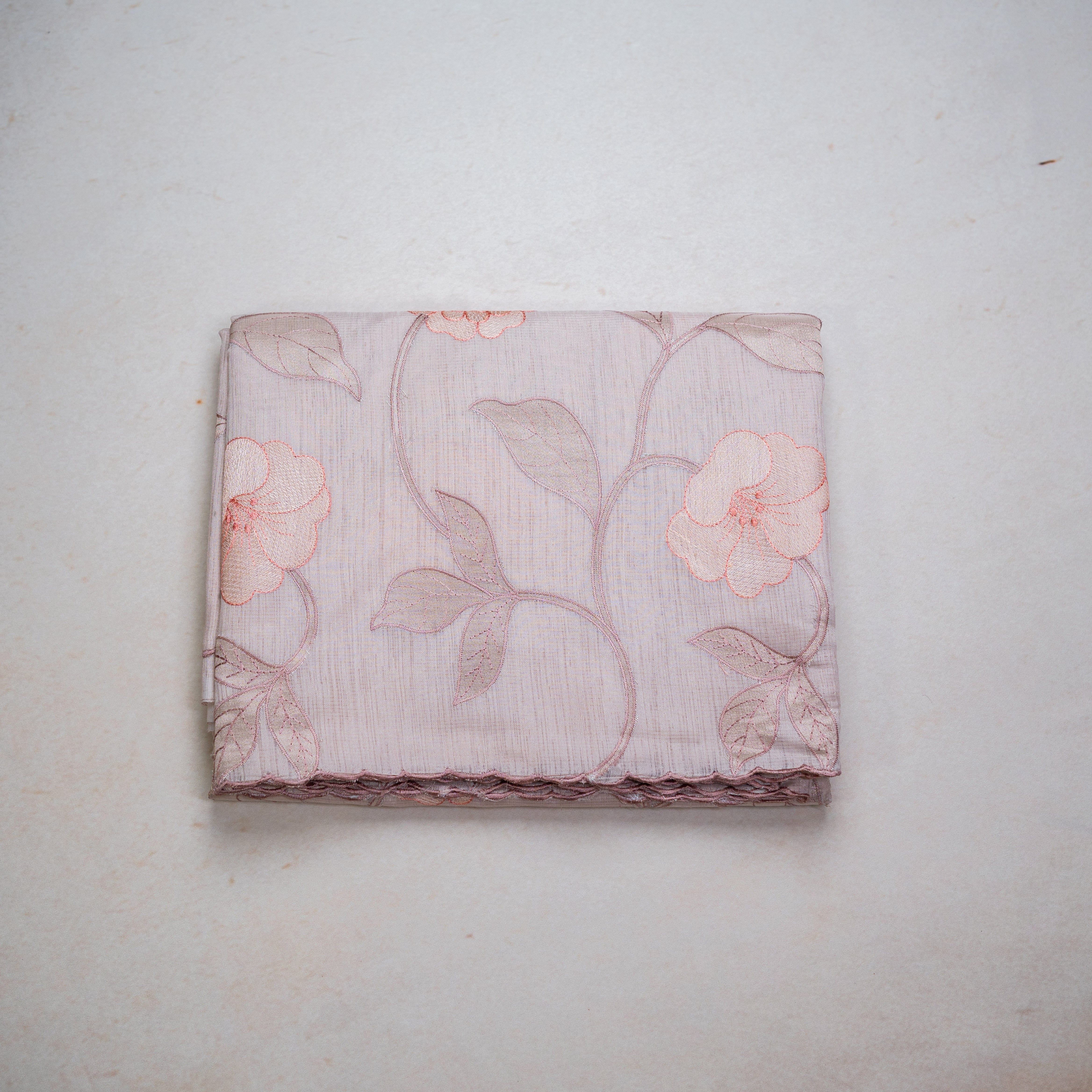 Kadhi silk sarees with flower work with uplicked leaf design