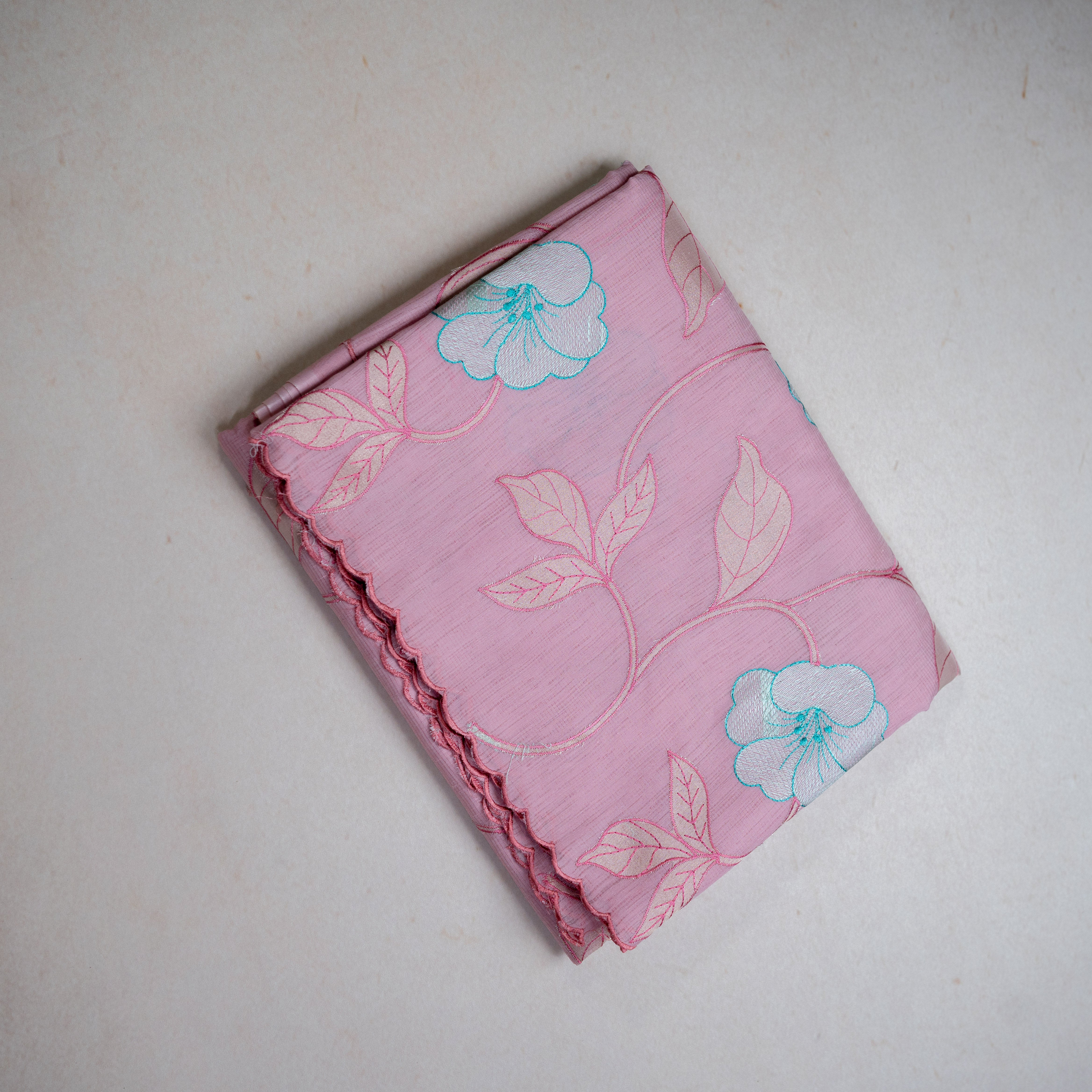 Kadhi silk sarees with flower work with uplicked leaf design
