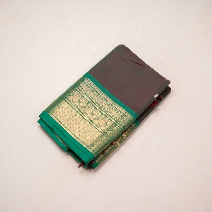 Chettinad Cotton Sarees with Gold Zari Border