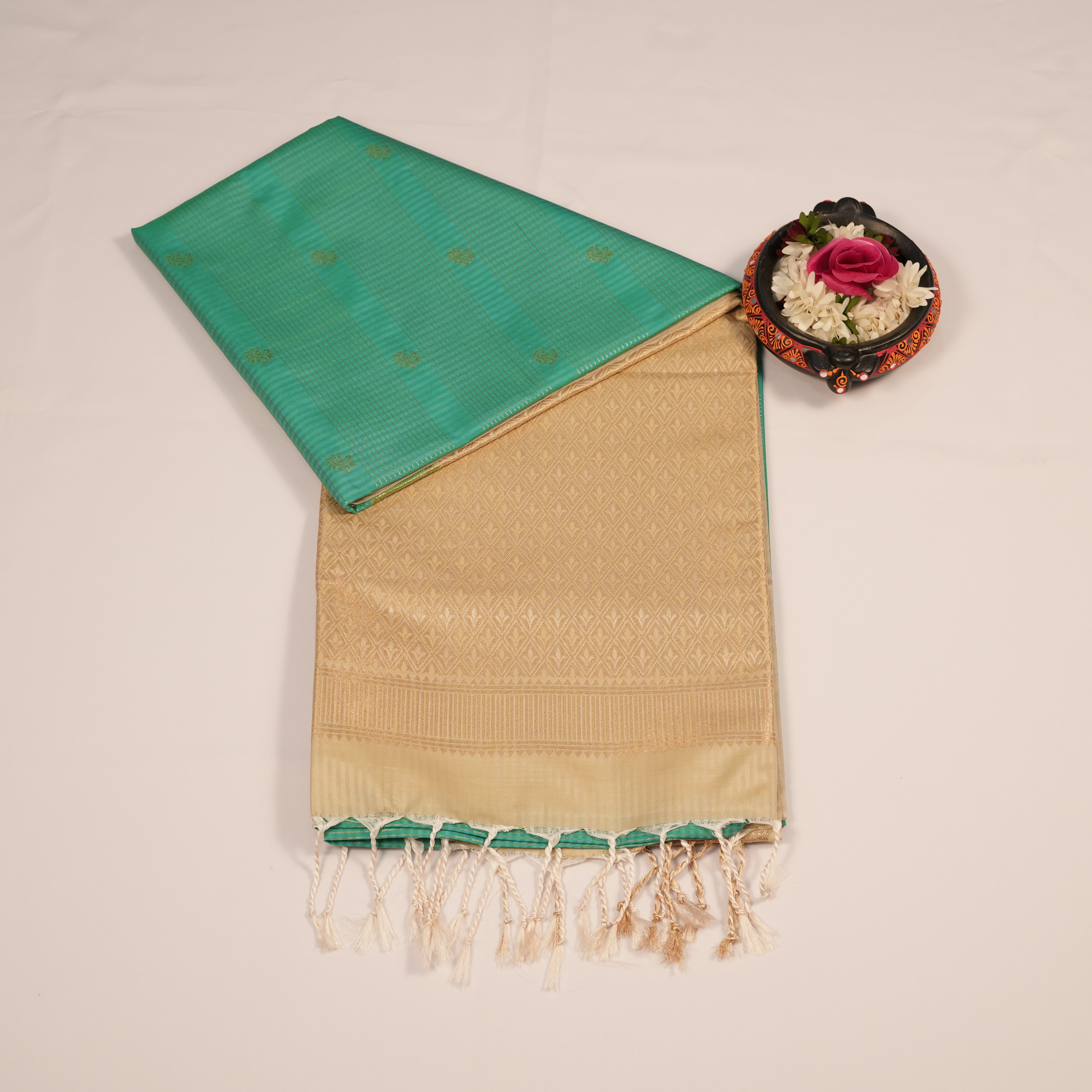 Soft Silk Sarees with Golden Zari Woven Patterns