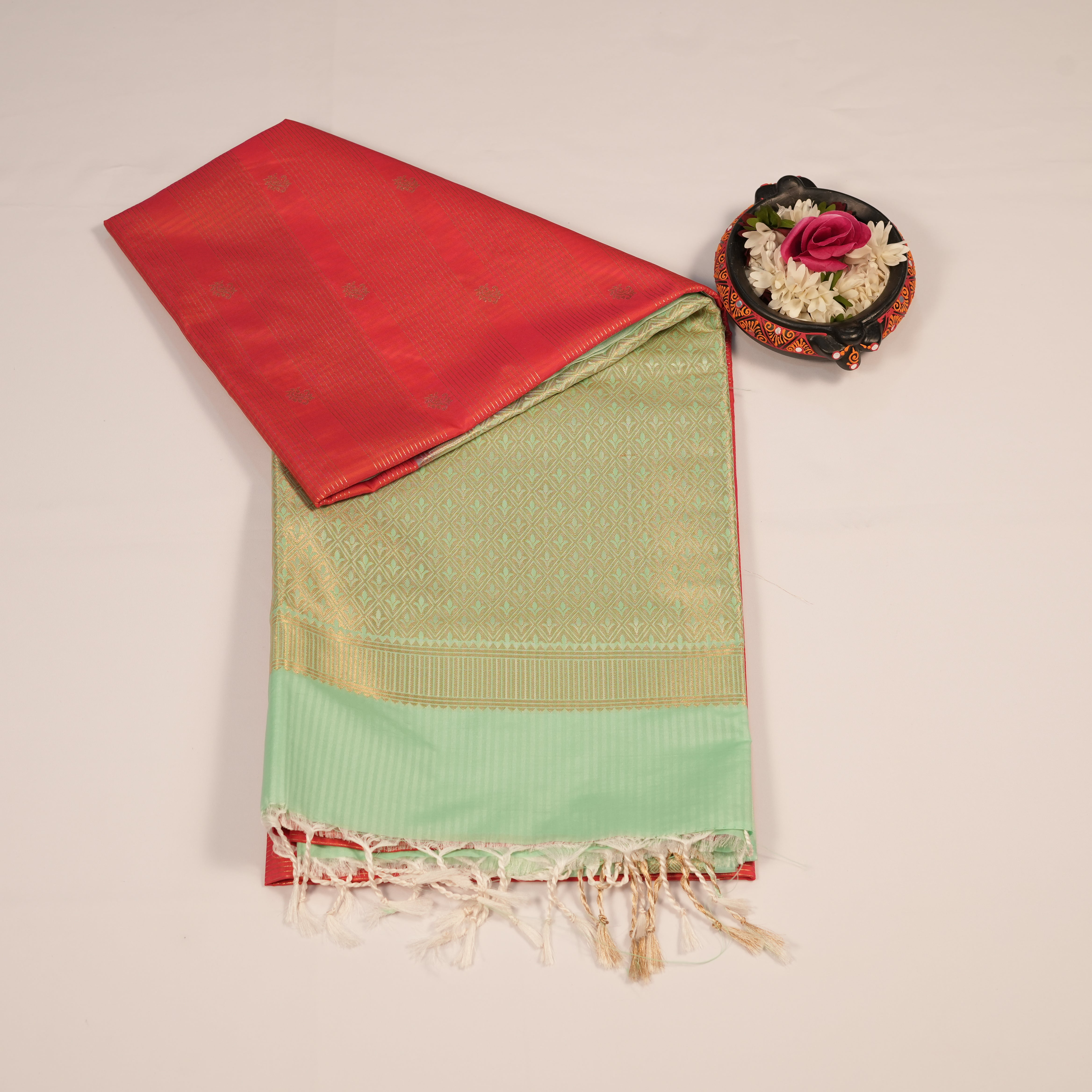 Soft Silk Sarees with Golden Zari Woven Patterns