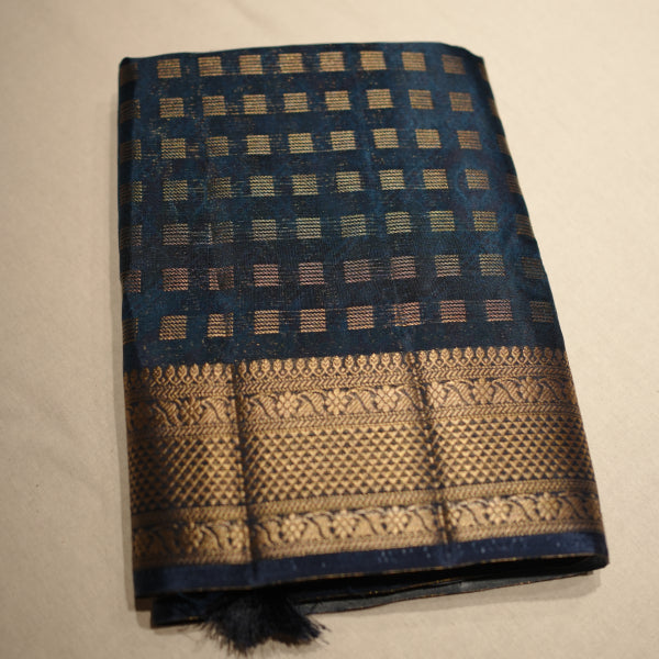 Penny Silk Sarees with Copper Zari Weaving Premium with Kalamkari Design