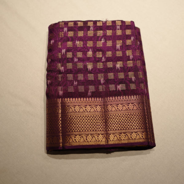 Penny Silk Sarees with Copper Zari Weaving Premium with Kalamkari Design