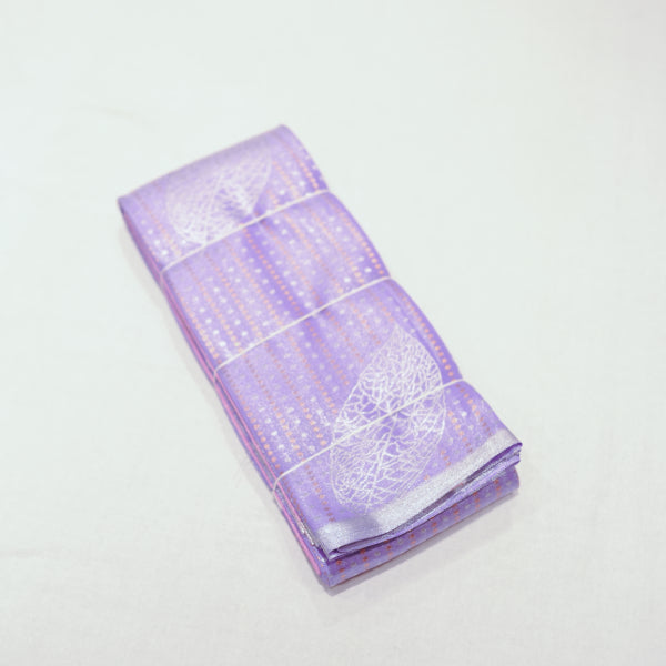 Silk Cotton Tissues Saree with Copper with Silver Zari Leaf Design
