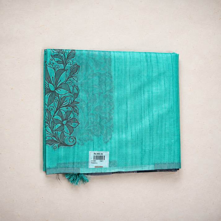 Semi Dupion Silk Saree with Flower Antic Weaving Design