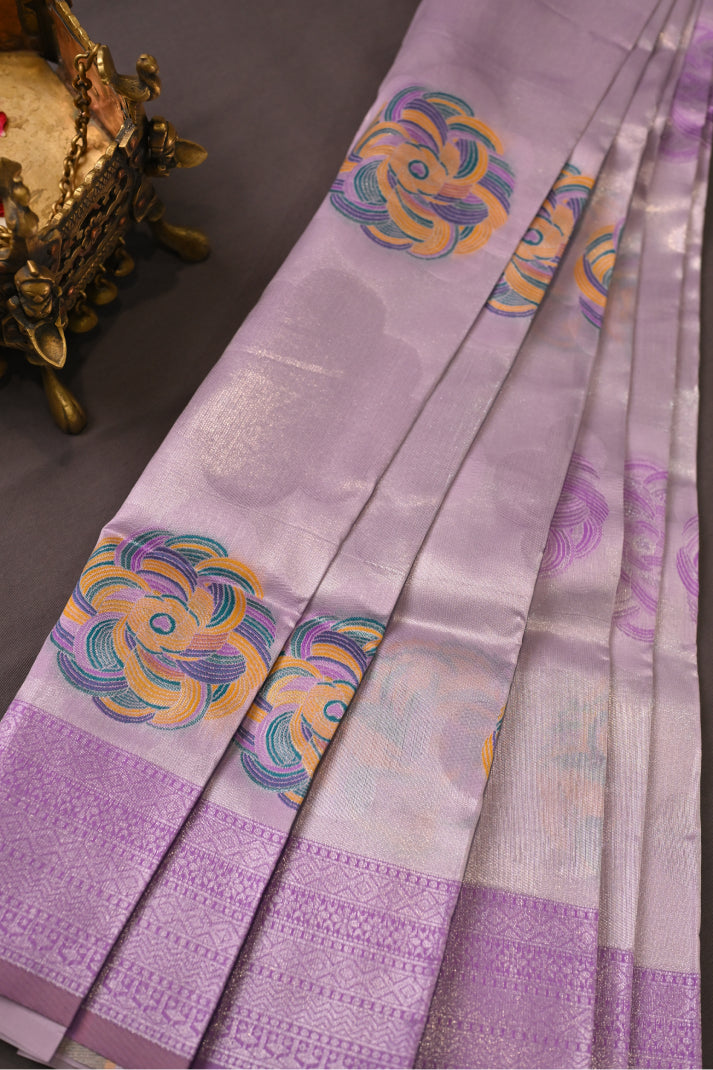 Cotton Kotta Slab Sarees with Allover Body Copper Thread Flower Putta Weaving