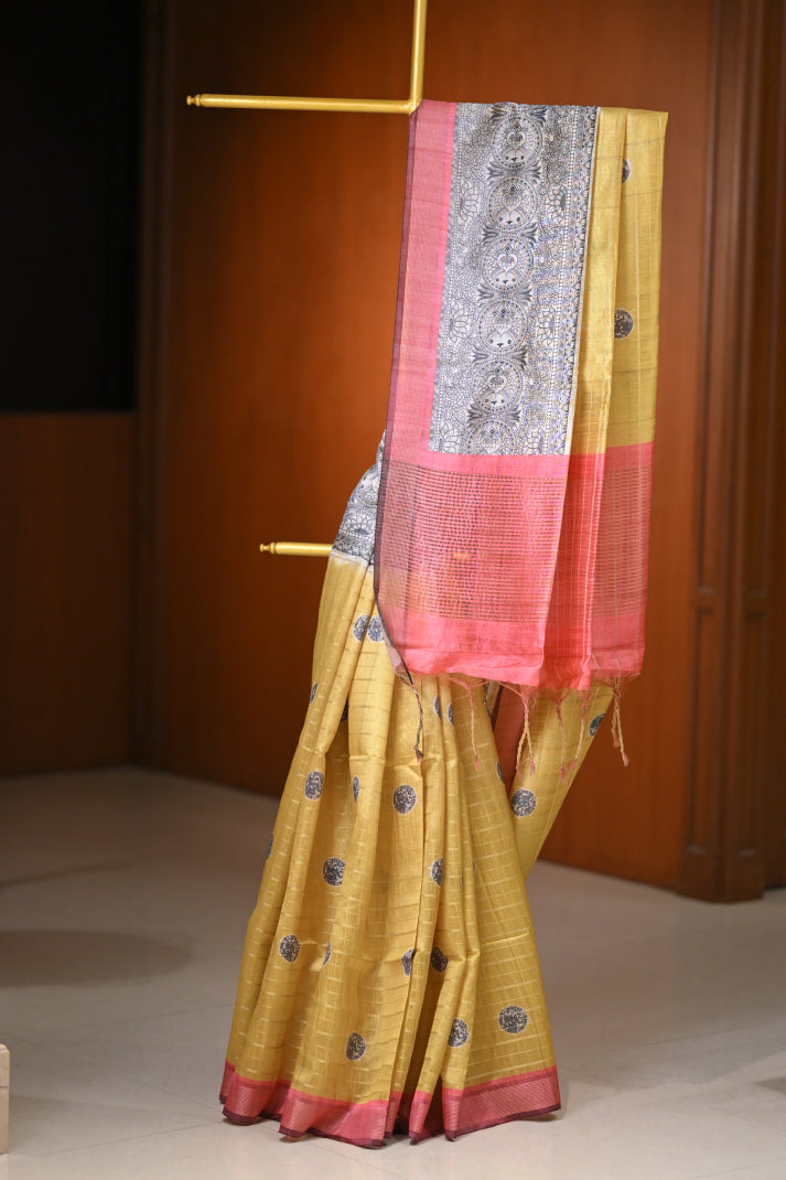 Milano Silks Saree with Water Zari Line with Duck Design