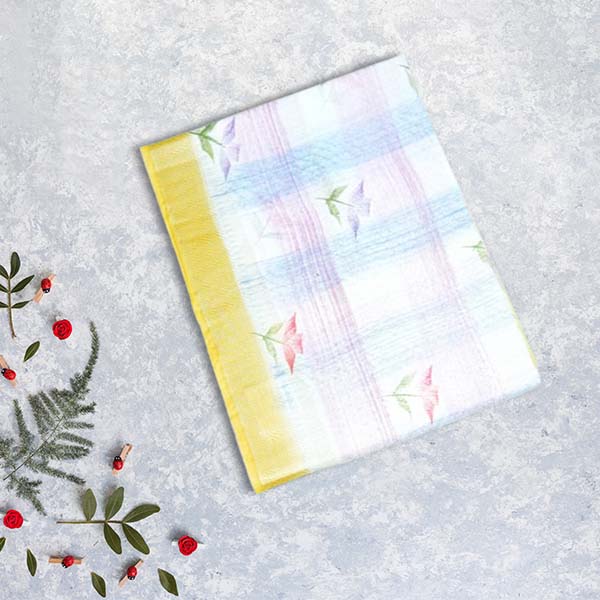 Staple Silk Sarees with Thread Weaving Hand Painted Sarees